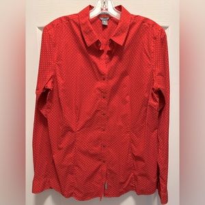 Red white polka dot shirt
